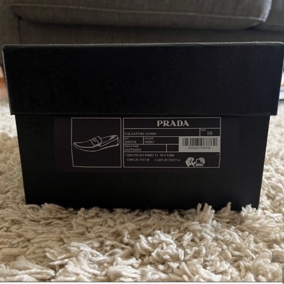 Prada Black Leather Loafers